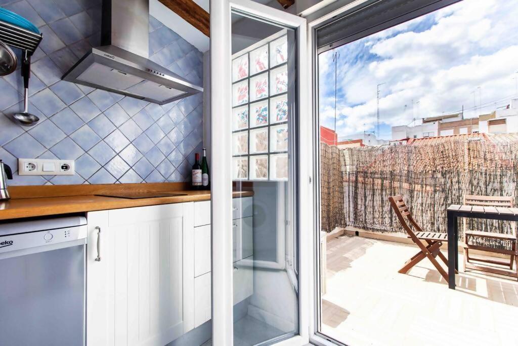 Estudio Para Parejas Con Terraza En La Playa 瓦伦西亚 外观 照片